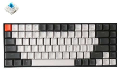 KeyChron K2 V2 K2B2H Plastic 80% 84-Key RGB LED Gateron Blue Wireless Mechanical Keyboard