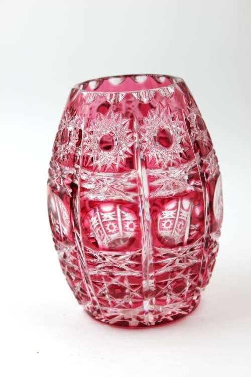 Red Lead Crystal Vase