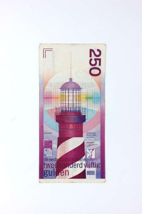 1985 Circulated 250 Dutch Guilder/Guldens