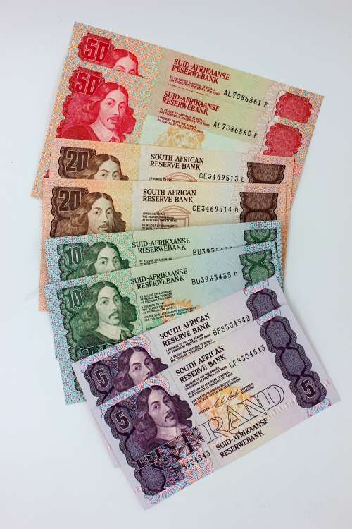 Set of 8 UNCIRCULATED and IN SEQUEL South African Bank Notes CL Stals