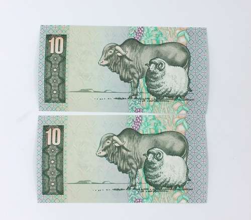 Set of 8 UNCIRCULATED and IN SEQUEL South African Bank Notes CL Stals