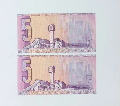 Set of 8 UNCIRCULATED and IN SEQUEL South African Bank Notes CL Stals