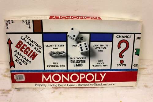 Vintage 1980`s MONOPOLY Board Game - South African Edition