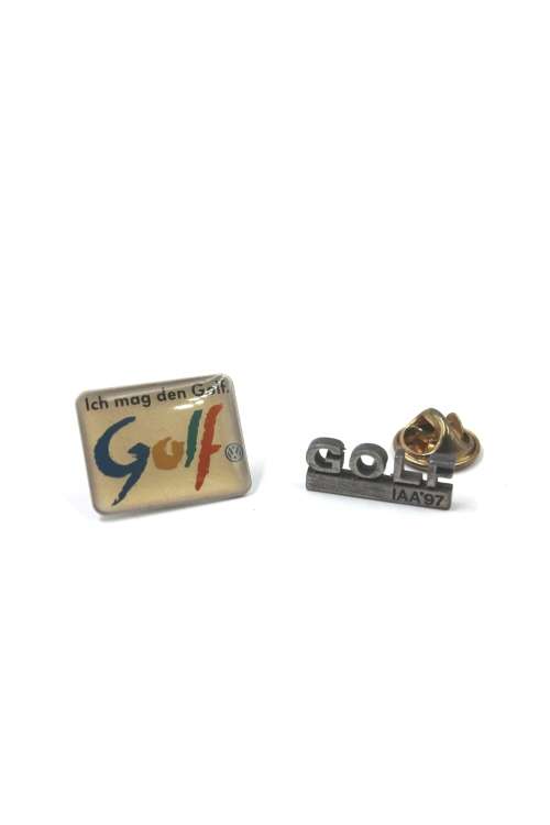 Two VW Golf Vintage Pins