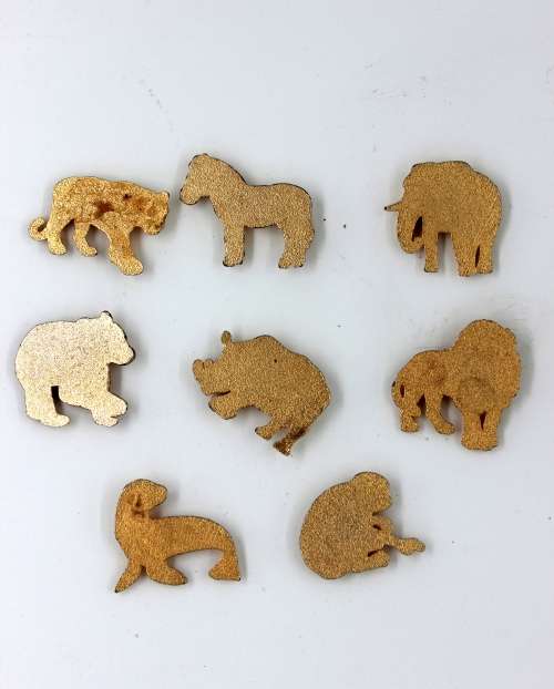 Collection of 8 Metal Miniature Animals
