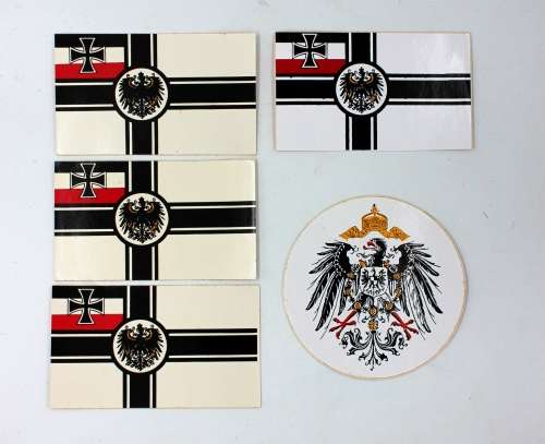 Collection of German Reichsflag and Stickers