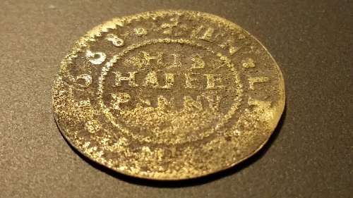 Great Britain 17th Century His Halfe Penny - Tradesman Token