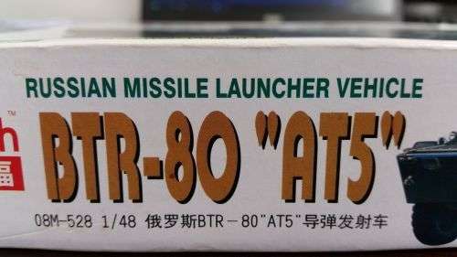 Russian Missile Launcher Vehicle BTR-80 AT5 1/48 Scale