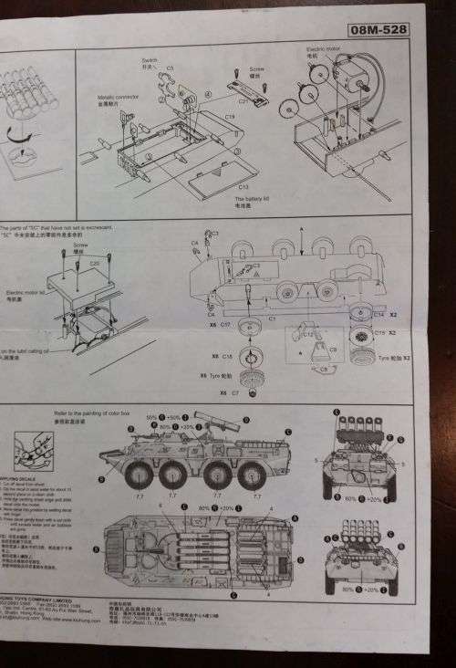 Russian Missile Launcher Vehicle BTR-80 AT5 1/48 Scale