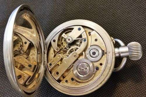 Large Vintage Pocket Watch Full Calendar & Moon Phase