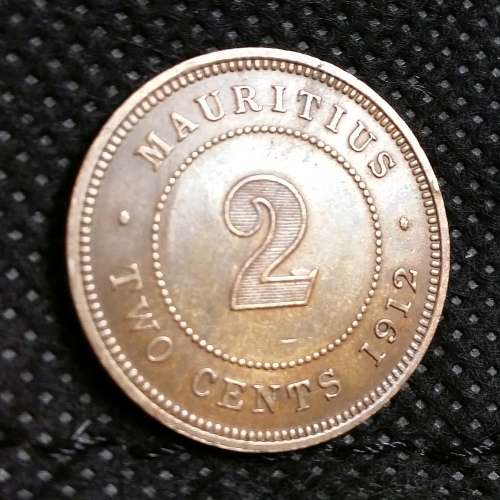1912 Mauritius Two Cents low mintage