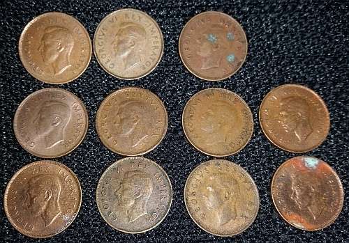 Quarter Penny (1/4d) George VI Union Job Lot x11 Coins