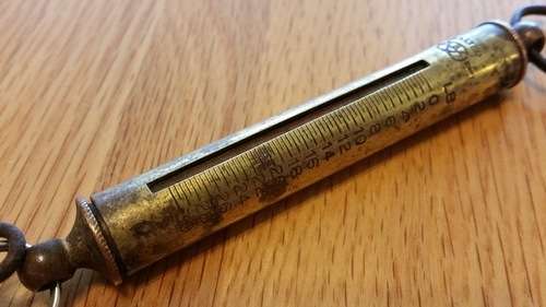 Brass Fish Scale - Salter Made in England - Early 1900's Vintage 30 LB Pocket Scale