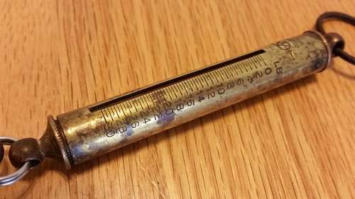 Brass Fish Scale - Salter Made in England - Early 1900's Vintage 30 LB Pocket Scale