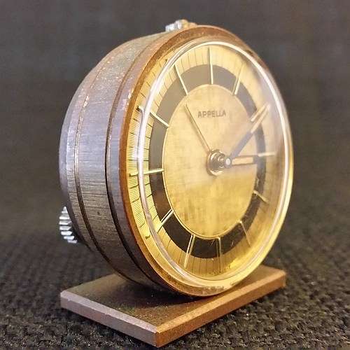 APPELLA Miniature Travel Alarm Clock - Vintage Swiss Made 7-Jewels - Working Order