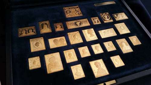 Gold Plated on Sterling Silver - Stamp Collection Treasures from the Royal Collection 439.4g Silver