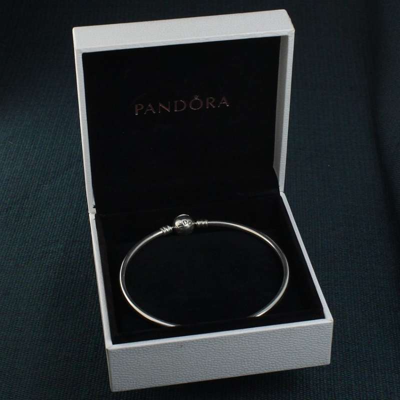 Pandora Sterling Silver Bangle Bracelet - As New, crafted from PANDORA's signature metal, Silver