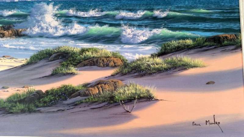 Paul Munro (SA) Oil, Table Mountain from Blouberg, Signed, 60 x 90 (83 x 113 Framed) * FREE COURIER*