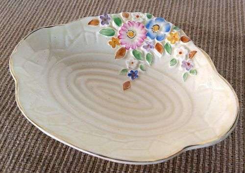 Vintage Crown Devon China Jam / Butter Dish and Jam or Preserve Jar with Lid