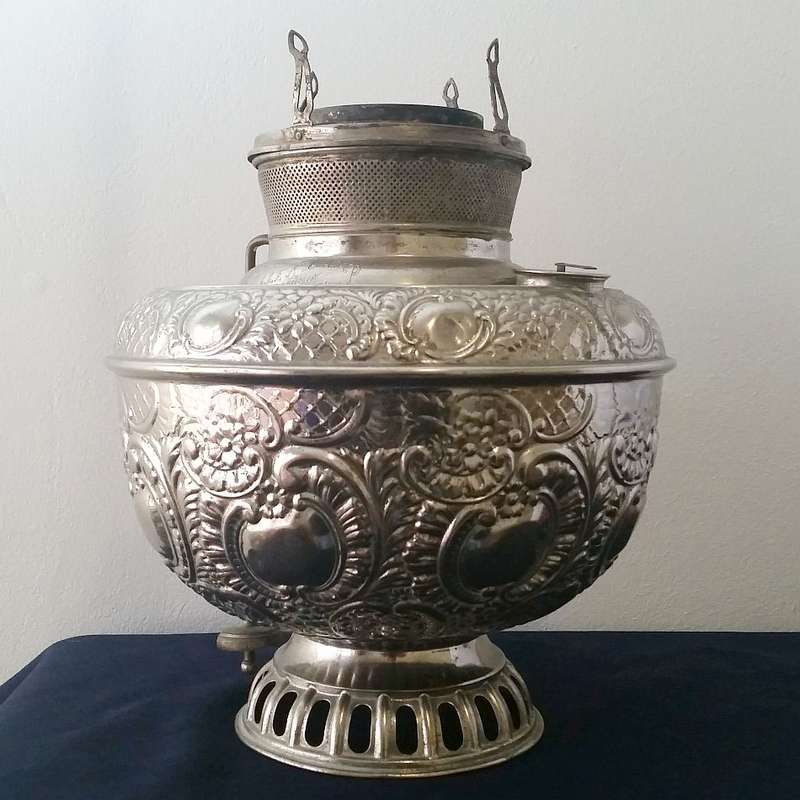 The Miller Lamp Made In USA Oil/Kerosene Lamp - Large Ornate Lamp