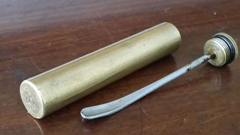 Lee Enfield Brass Oil Bottle - MK. IV LB/14U - Scarce South African Marked