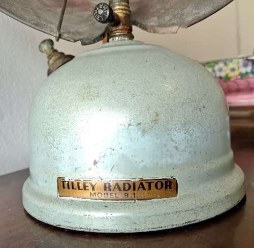 Tilley Radiator Model R.1. - Tilley Petroleum Lamp with Air Force Blue Fount - Excellent Condition