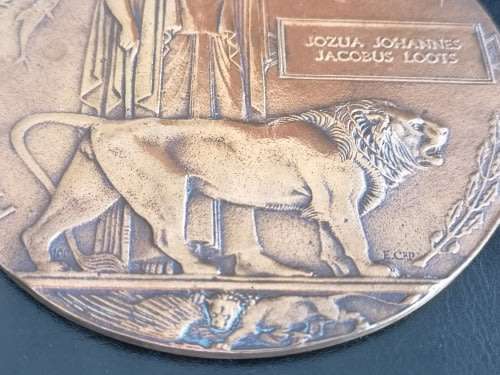 First World War Death Penny - Memorial Plaque - Mounted Commandos, S.A. Forces, Britstown Command