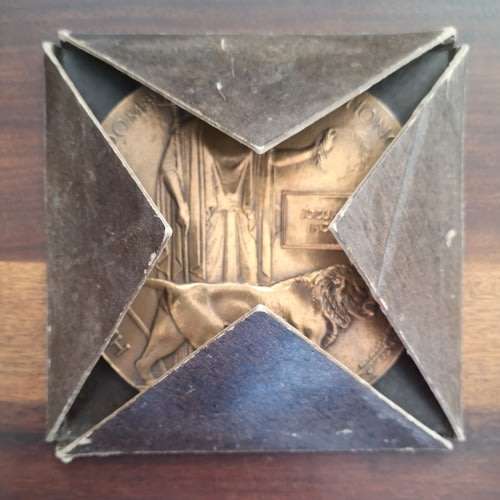 WWI British Death Penny - Maritz Rebellion - Mounted Commandos SA Forces, Britstown Command