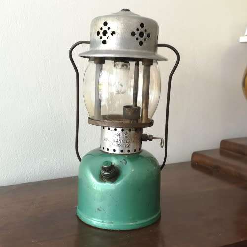 Rare Coleman 241G - 1963 Single Mantle Lantern - Made in Canada - Paraffin  Pressure Lantern Seafoam