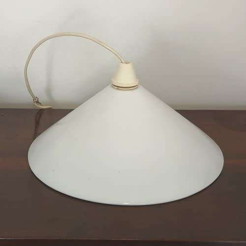 Pendant Light Milk White - Cone Shape - wired