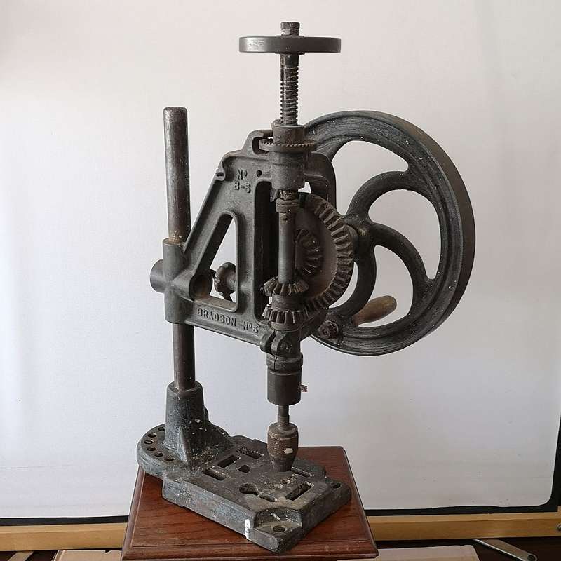 Bradson No.5 Drill Press - Hand Cranked Pillar Drill - Excellent Working Condition