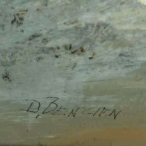 Don Benzien (SA 20th C) Oil on Board - Table Mountain from Blouberg