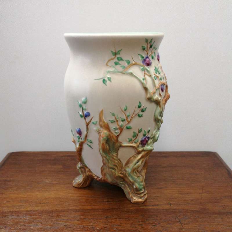 Rare Clarice Cliff Vase - Cherry Tree My Garden Pattern 989 -  Newport Potteries 1930`s