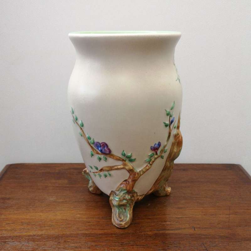 Rare Clarice Cliff Vase - Cherry Tree My Garden Pattern 989 -  Newport Potteries 1930`s