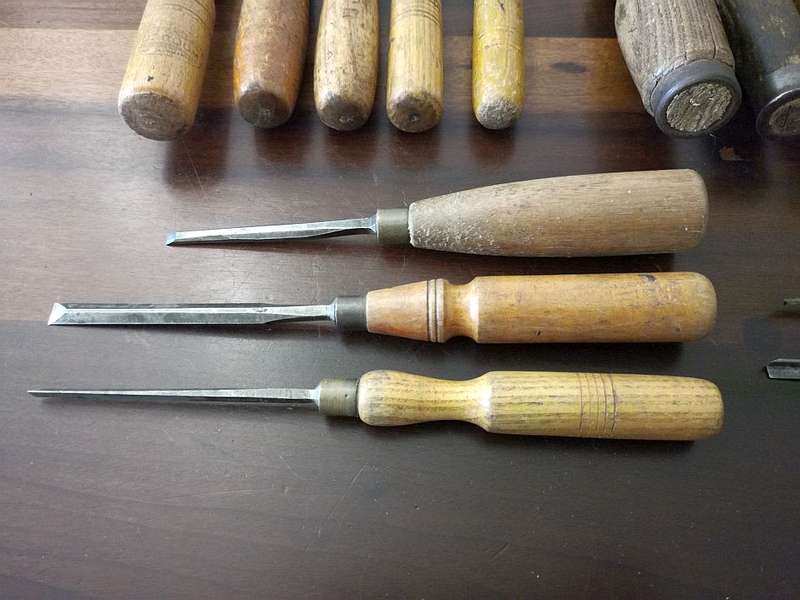 Collection of Wood Carving Chisels - Marples & Son Sheffield England - Woodcock's - Chisel Union