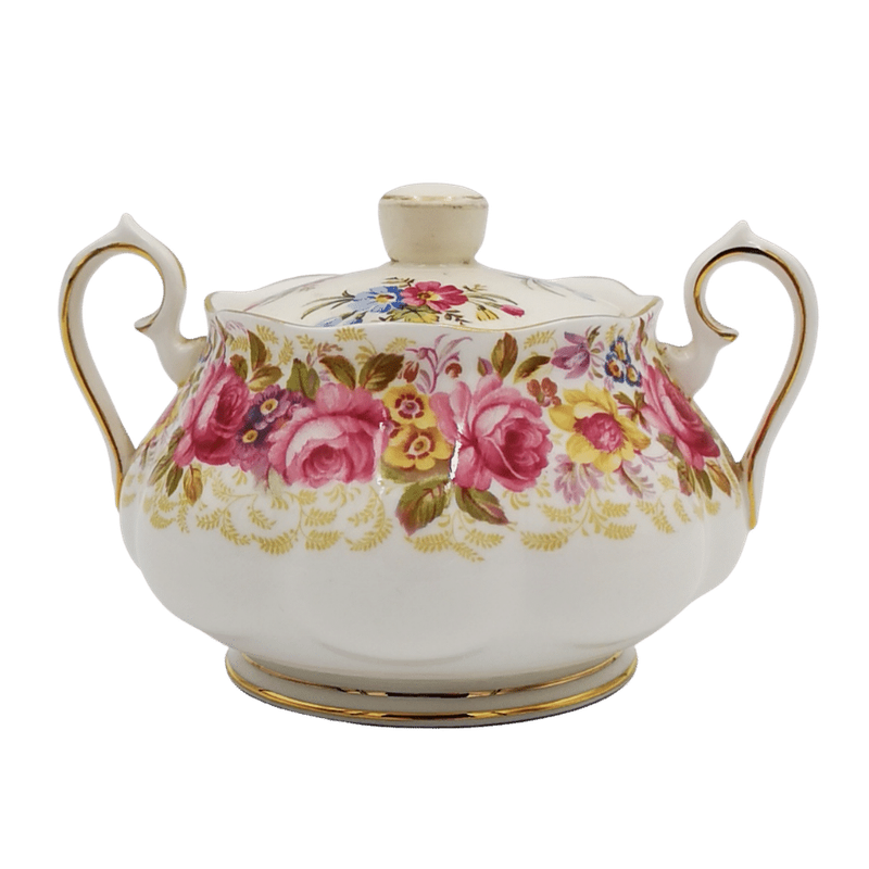 Royal Albert Serena Sugar Bowl, lidded bowl in fine bone china