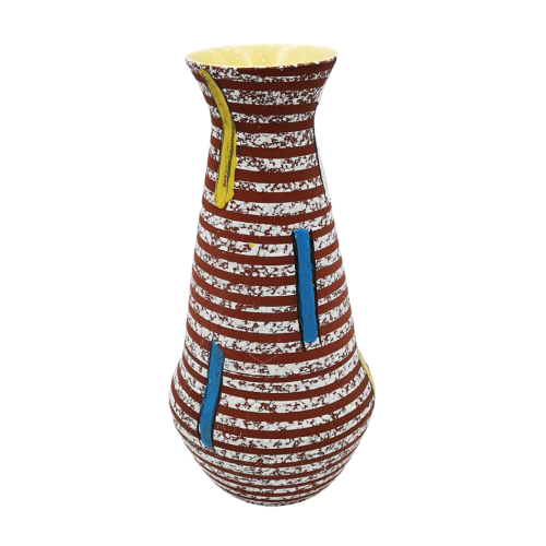 Beautifully hand-painted Bay Keramik vintage West-Germany vase 609-35