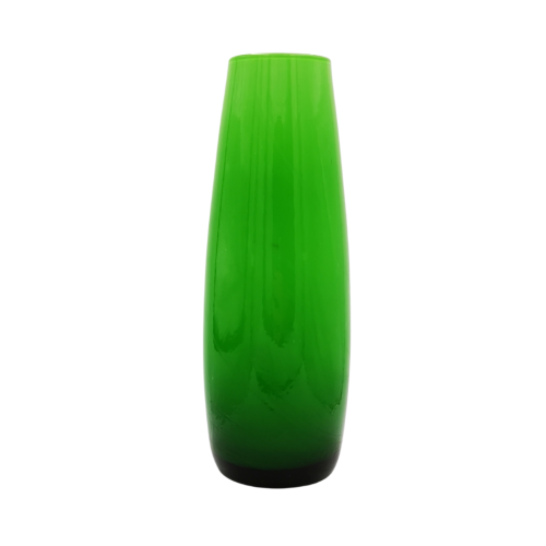 Mid Century Modernist Glass Vase Scandinavian Glass Green
