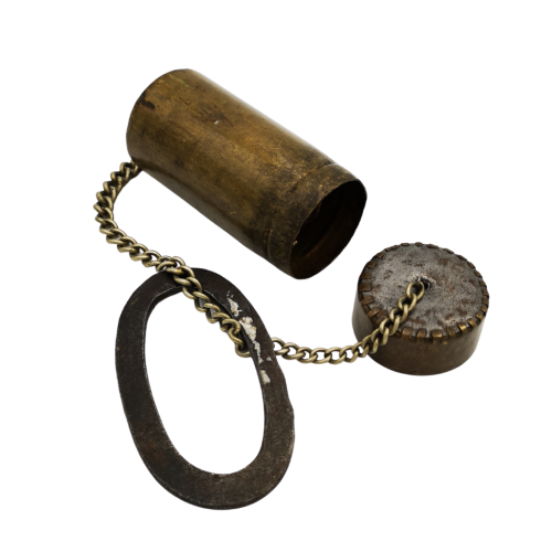 Boer War Brass Tinder Box with striker, Boere Kommando Tonteldoos includes provenance c1900-1902