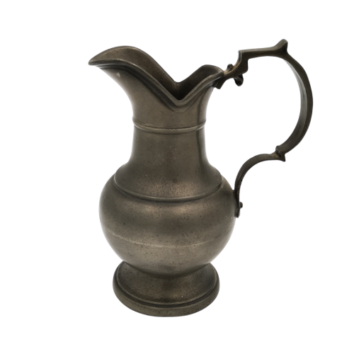 Pewter Jug or ewer with German pewter marks stamped 1773 and 95%
