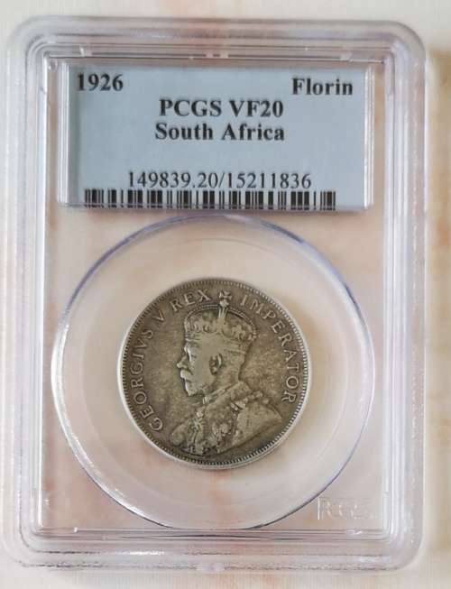 1926 Two-Shillings (2/-) : Very Fine : PCGS GRADED VF20