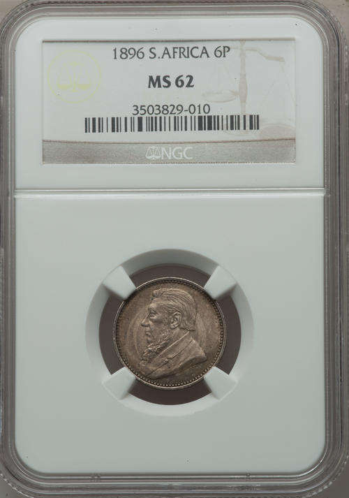 1896 Sixpence MS62 Choice Example * Real Auction: R1.00 Start!*