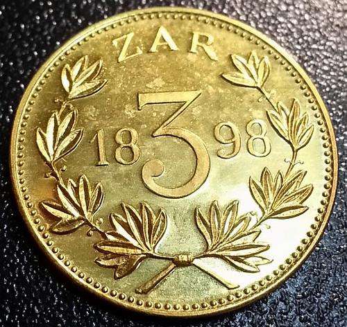 1898 Sammy Marks Gold Tickey Replica in Mint State *Auction Starts at R1.00 ! *