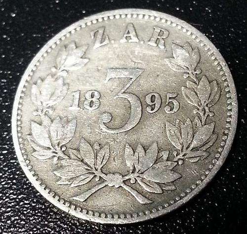 1895 Threepence ZAR Silver