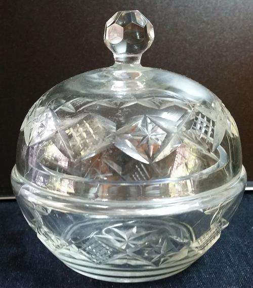 Cut Glass Pattern Trinket or Sweet Bowl 