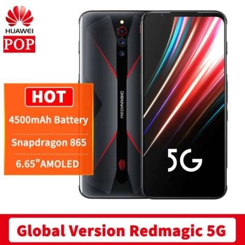 Nubia Red Magic 5G Global Version SmartPhone Snapdragon 865 WIFI 6 Redmagic Mobile Phone 64.0MP 6.65