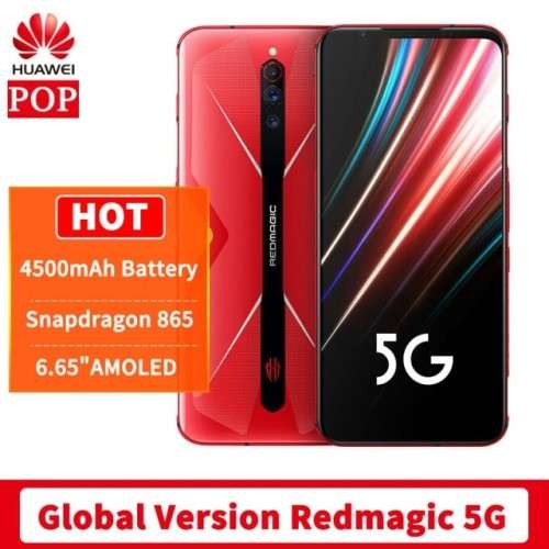Nubia Red Magic 5G Global Version SmartPhone Snapdragon 865 WIFI 6 Redmagic Mobile Phone 64.0MP 6.65