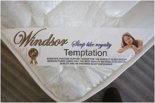 TEMPTATION DOUBLE BED AND BASE 15Y WINDSOR BEDDING