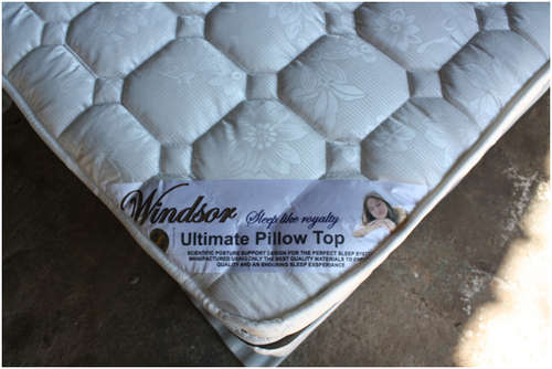 ULTIMATE P/TOP NO-TURN DOUBLE BED AND BASE 20Y WINDSOR BEDDING