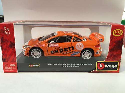 1/32 Henning Solberg 2006 Peugeot world Rally die cast (Burago)